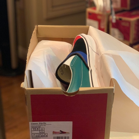 Vans Classic Slip On Patchwork Men's Skate Shoes - Picture 8 of 8